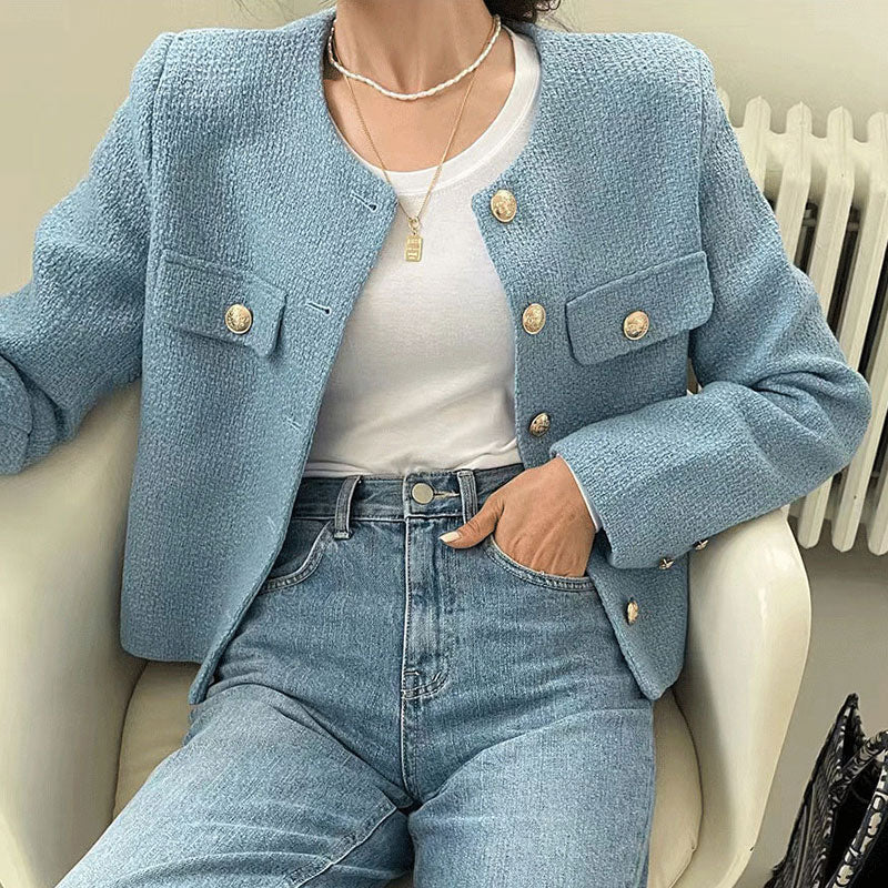 Elegant Tweed Cropped Jacket