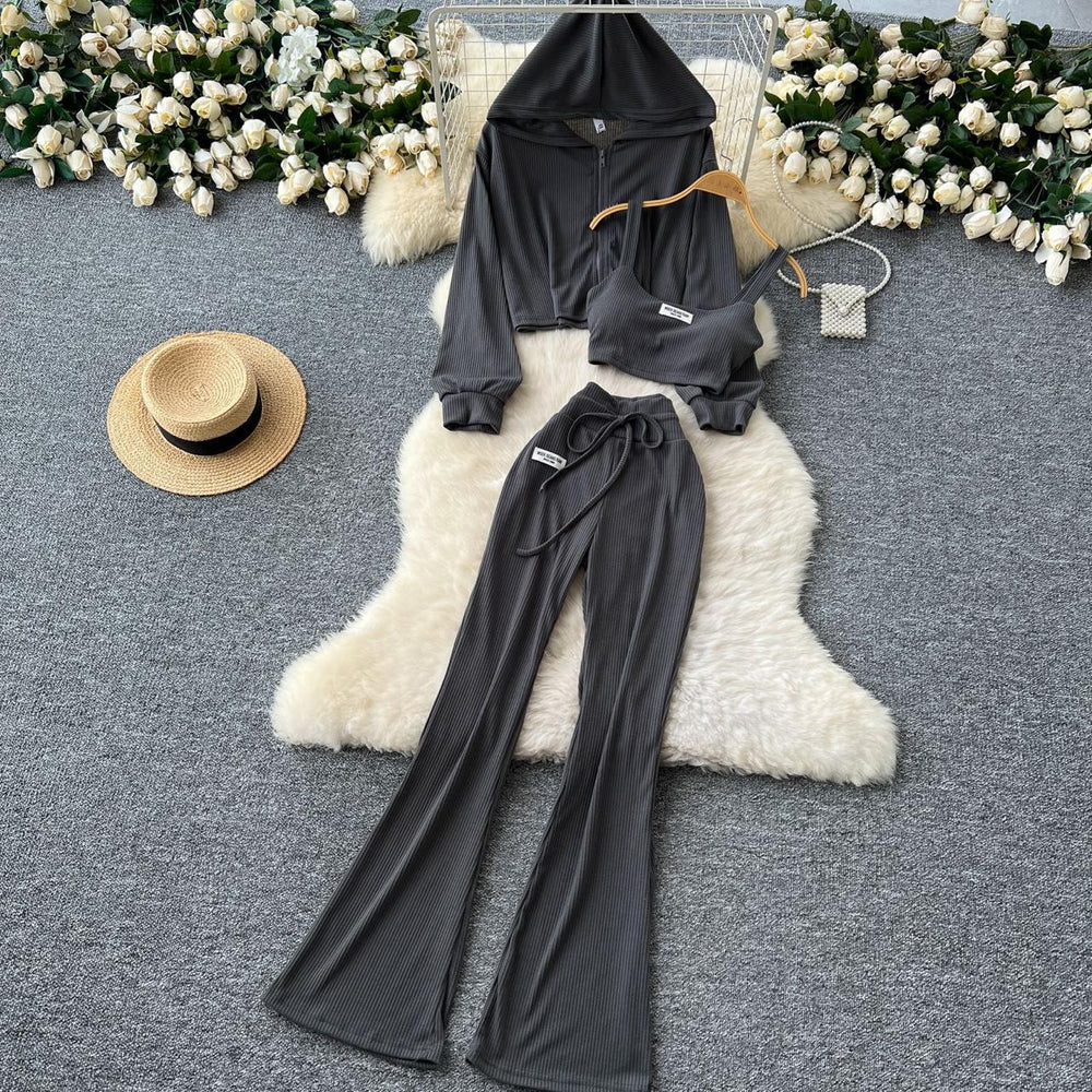 Ribbed three pieces travel set