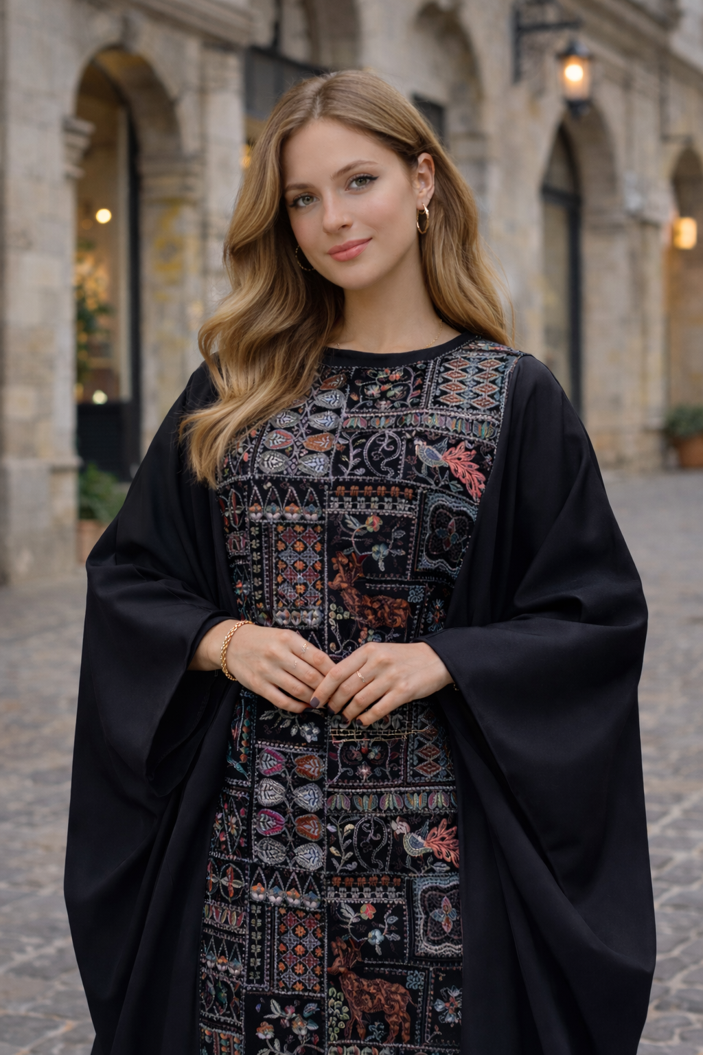 Premium Indian Fabric Panel Abaya