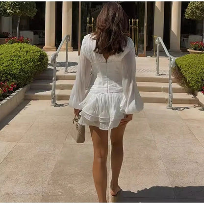 French Casual White Dress