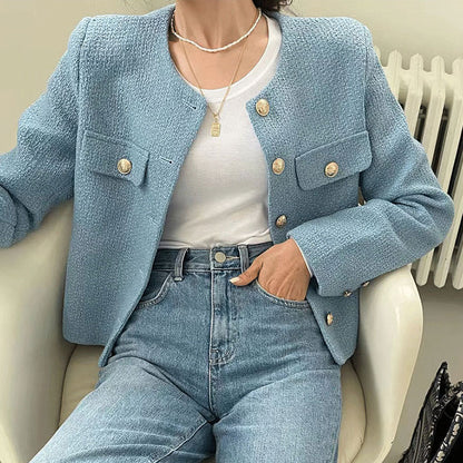 Elegant Tweed Cropped Jacket