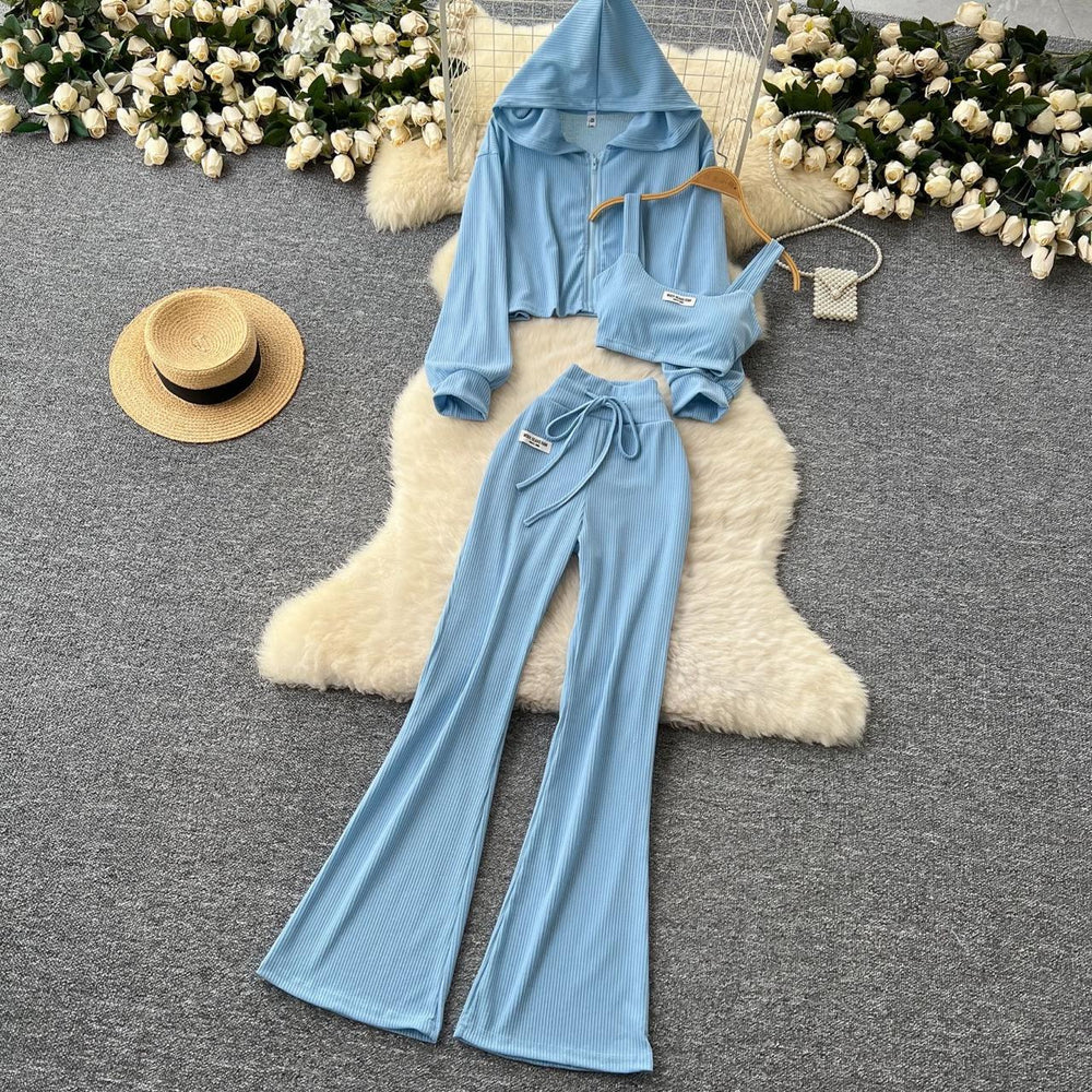 Ribbed three pieces travel set