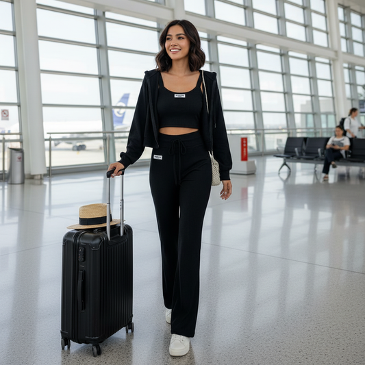 Ribbed three pieces travel set