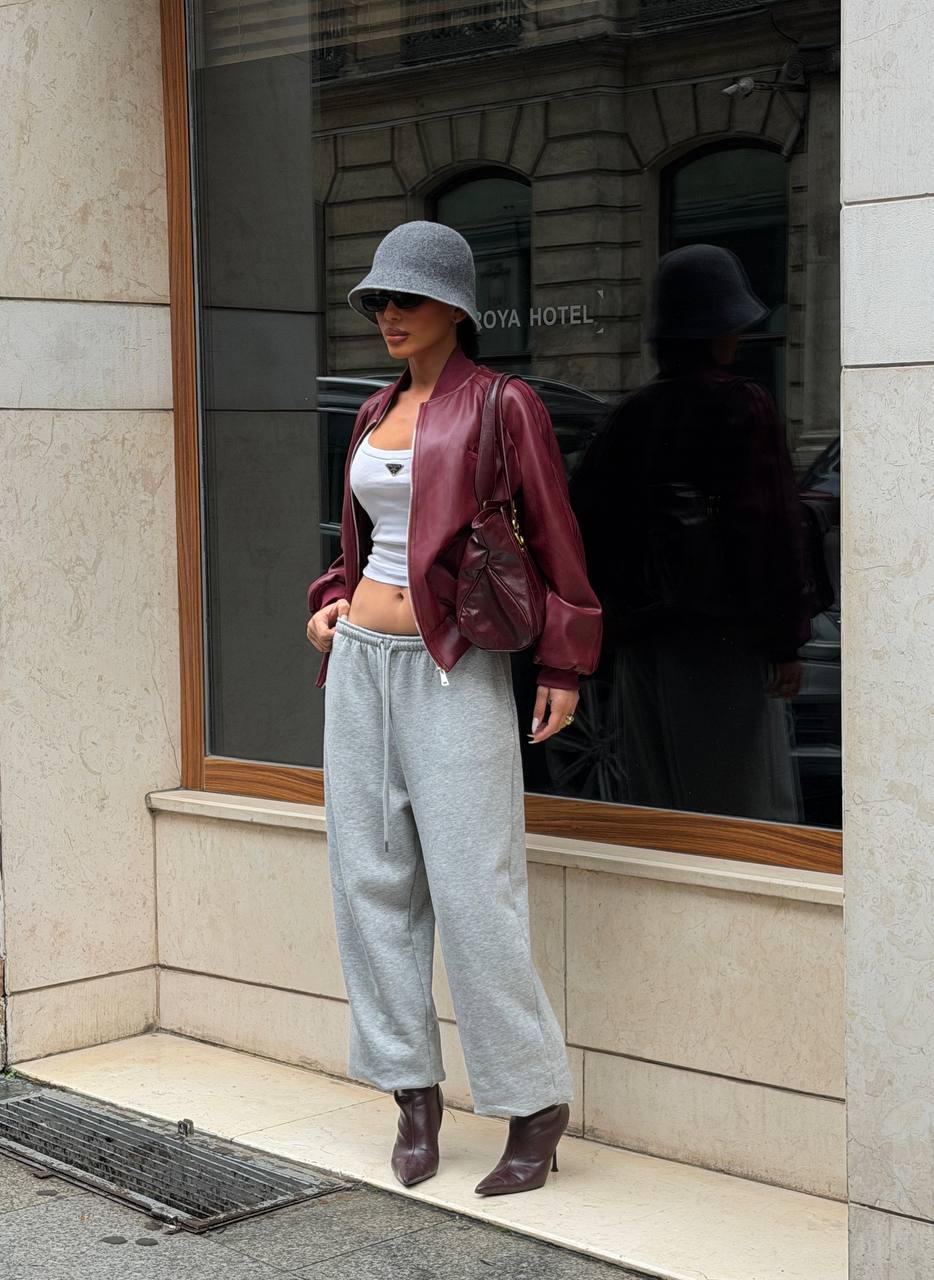 Adidas Leather Bomber Jacket