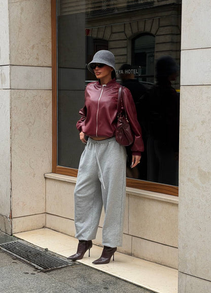Adidas Leather Bomber Jacket