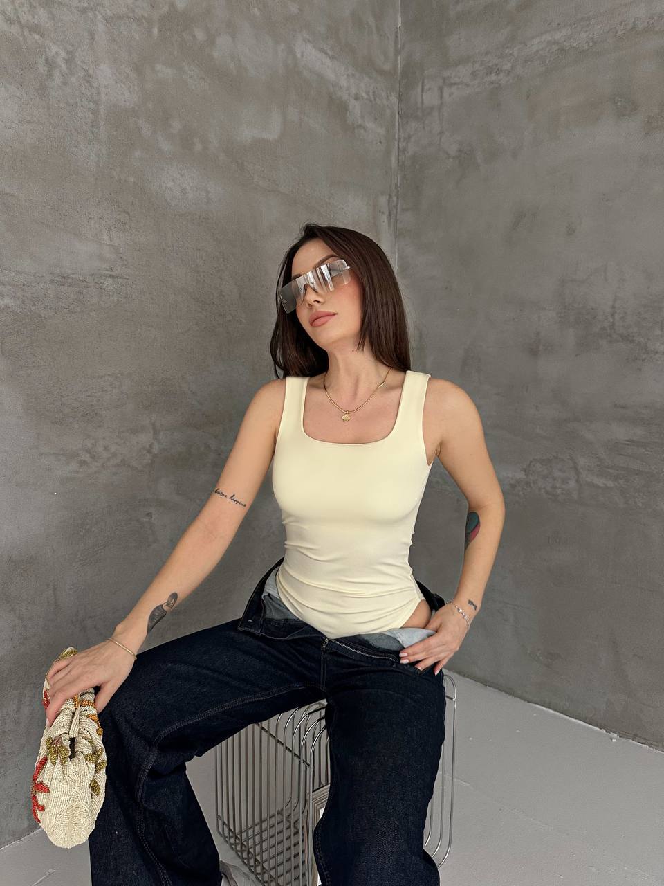 Elara Square Neck Bodysuit