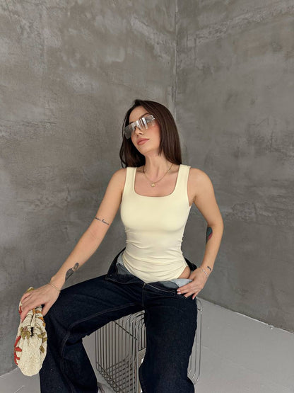 Elara Square Neck Bodysuit