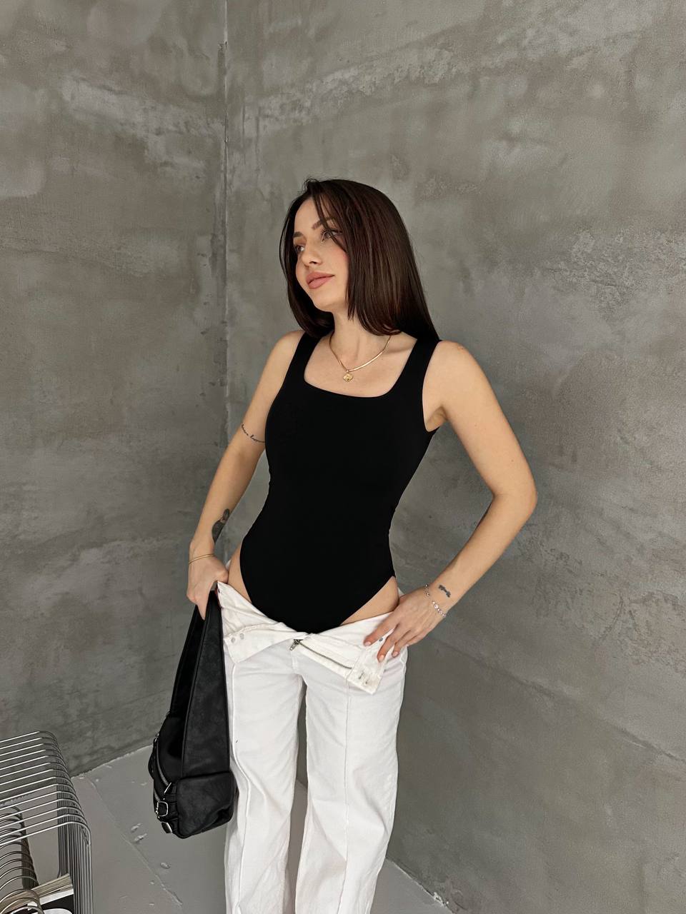 Elara Square Neck Bodysuit